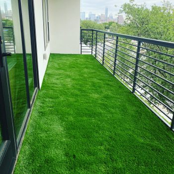 artificial turf ideas for an apartment balcony or terrace