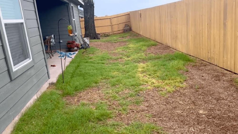 Before Artificial Turf - Muddy and patchy yard