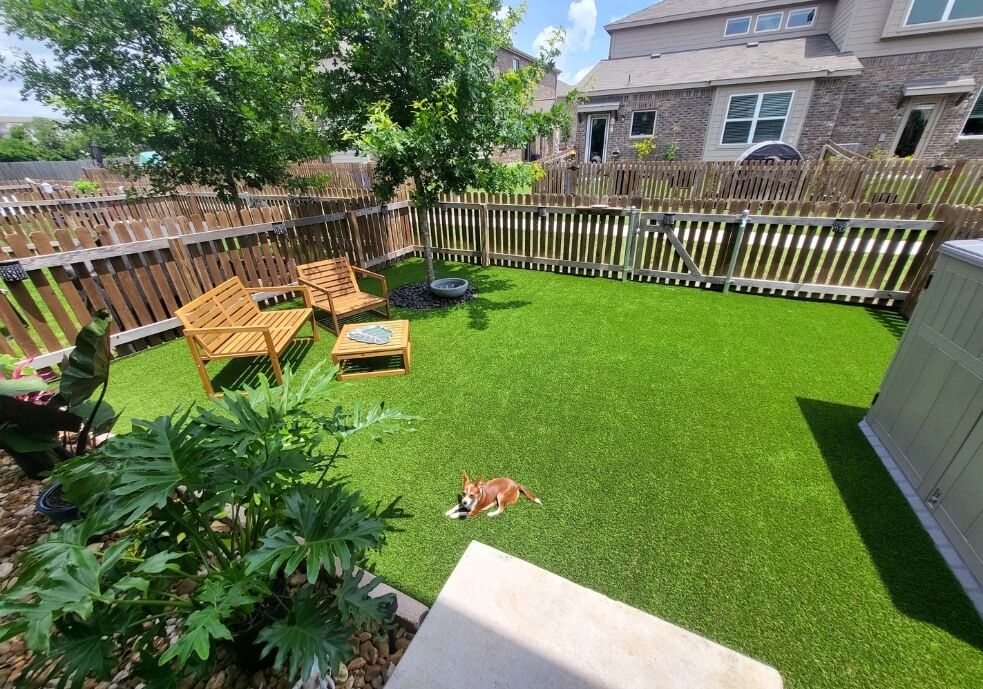 designing a pet friendly yard with artificial turf