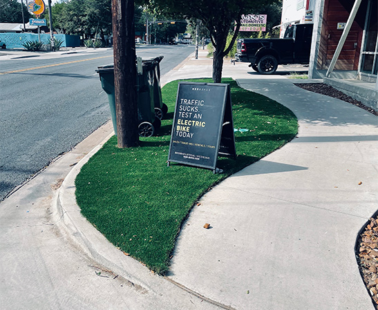 storefront artificial turf installation