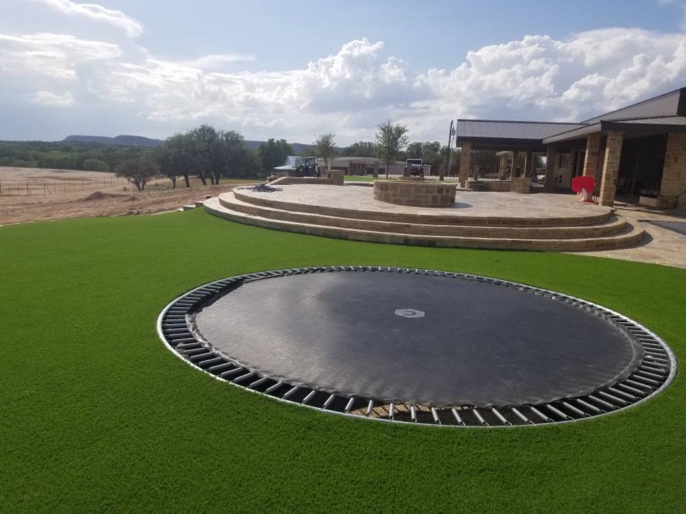 turf install trampoline